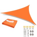Parasolar triangular impermeabil 2x2x2 m cu 98% filtru UV, prelată pentru terasă, grădină, camping cu set complet de accesorii de 24 de piese 6