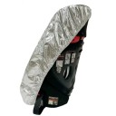 Parasolar universal pentru scaun auto pentru copii 50 x 90 cm Husă de protecție împotriva prafului din fibre naturale, protecție UV și izolație 3