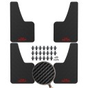 Paraurti Universali 36 x 21 cm Set di 4 Pezzi Parafanghi Anteriori e Posteriori con Motivo in Carbonio Protezione della Carrozzeria per Diversi Tipi di Veicoli 1