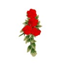 Parche bordado de flores 20 x 10 cm Aplicación decorativa de poliéster para ropa parche termoadhesivo para vestidos chaquetas decoración DIY 3