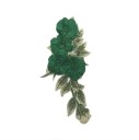 Parche bordado de flores 20 x 10 cm Aplicación decorativa de poliéster para ropa parche termoadhesivo para vestidos chaquetas decoración 4