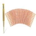 Parche de acupresión para orejas con semillas, set de 600 unidades con lápiz buscador, tamaño 5,5 x 8,5 cm, corporal no invasivo para puntos 1