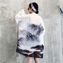 Pareo pour femme avec impression de paysage 1