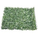 Parete vegetale artificiale 40x60 cm Siepe verde in plastica Tappeto erboso foglioso Simulazione del paesaggio Prato Decorazione da parete Balcone 1