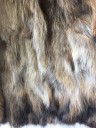 Parka de invierno para mujer con capucha bordeada de piel de mapache Forro de piel y puños Ajuste en la cintura Longitud hasta la mitad 15