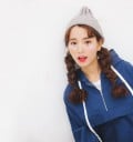Parka de primavera para mulher em estilo japonês com capuz Zip no peito Bolso canguru Punhos e bainha elásticos Algodão poliéster 10