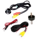 Parking CCD Camera for Cars with Night Vision For Front and Rear Installation Viewing Angle 120 to 140° Waterproof IP68 Power Supply 12 V Video Cable 2