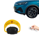 Parkovací zámek na dálkové ovládání sklopný 180° 45 x 40 cm ocel válcovaná za studena žlutý pro garáž i venkovní stání 13