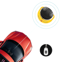 Parkovací zámek na dálkové ovládání sklopný 180° 45 x 40 cm ocel válcovaná za studena žlutý pro garáž i venkovní stání 14