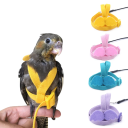 Parrot Harness with Leash 200 cm Adjustable Belly and Neck Strap 32 x 9.5 cm Secure Attachment Comfortable Shoulder Strap 0.8 cm 1