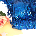 Party Curtain with Fringe Glittery 3 x 1 m 1