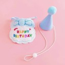 Párty obleček pro psy a kočky s čepičkou a výšivkou Happy Birthday Narozeninový kostým 6