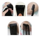 Pás de cinta para extensiones de cabello 20 unidades 30 cm cabello humano natural con cinta adhesiva para alargar y engrosar el peinado 19