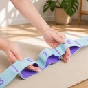 Pás na protahovanie 115 x 4 cm s desiatimi očíslovanými slučkami elastický strečinkový popruh na jógu pilates a protiahnutie nôh aj chrbta 4