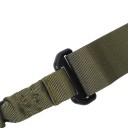 Pas nośny do karabinu 2-punktowy 135 x 3,8 cm Regulowany pas taktyczny z metalową klamrą Neutralne kolory Wytrzymały materiał 12
