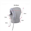 Pasamontañas de invierno con máscara circunferencia de cabeza 55–60 cm 10 x 10 x 24 cm Cálida protección de cabeza, cara y cuello 4