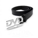 Pásek díszes csattal DVD Hossz 105 cm Szélesség 2,8 cm Műbőr poliuretán Alumínium csat Fekete ezüst csattal Farmerhez és nadrágokhoz 3