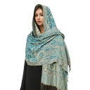 Pashmina-Hidschab-Schal mit orientalischem Muster und Fransen 70x180 cm aus Polyester für den täglichen Gebrauch 4
