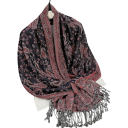 Pashmina Hijab Scarf with Fringes and Oriental Pattern 70x180 cm Made of Polyester for Everyday Wear 12