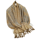 Pashmina Hijab Scarf with Fringes and Oriental Pattern 70x180 cm Made of Polyester for Everyday Wear 3