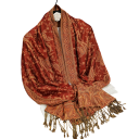 Pashmina Hijab Scarf with Fringes and Oriental Pattern 70x180 cm Made of Polyester for Everyday Wear 9