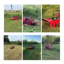 Pásová sekačka na trávu YTL-1000H s dálkovým ovládáním naftový motor 9,2 kW záběr 800 mm pryžové pásy oranžová na svahy i vysokou trávu 8