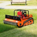 Pásová sekačka na trávu YTL-800H s dálkovým ovládáním naftový motor 9,2 kW pracovní záběr 800 mm manganové nože oranžová na svahy a zahradu 3