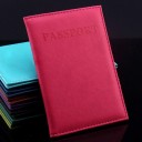 Paspoorthoes van kunstleer met geperste tekst Passport Beschermhoes voor pas met gestikte randen Afmeting 9,8 x 14,2 cm 2