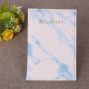 Passport Cover with Marble Pattern and Gold Inscription Passport Document Holder made of PU Leather with Stitched Edges Size 14 x 10 cm 2