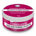 Pasta de soldadura neutra 35 g Sem necessidade de limpeza Lata 2,5 x 5,5 cm Para inox, cobre e alumínio Rosa Para reparações de eletrónica e fios 1