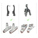 Pasticche dei freni per bici per cerchi in carbonio 55 mm compatibili con C-Brake e V-Brake inserti intercambiabili per bici da strada e BMX 7