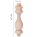 Pata de madera para muebles con forma decorativa torneada 7,5 cm madera maciza natural clara pata de mueble para cómoda armario 2