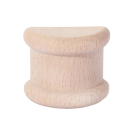 Pata de madera para muebles forma cilíndrica 4 cm diámetro 4,5 cm madera clara natural pata para armario, cómoda o mueble bajo 1