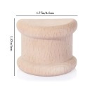 Pata de madera para muebles forma cilíndrica 4 cm diámetro 4,5 cm madera clara natural pata para armario, cómoda o mueble bajo 2