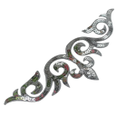Pata termoadhesivă cu mărgele 24 x 8 cm Aplicație decorativă din poliester cu mărgele Pata decorativă pentru îmbrăcăminte repararea 10