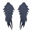 Patch brodé ailes 15 x 40 cm 2 pcs Broderie décorative d'ailes en mélange de polyester et de coton pour décorer des vêtements et des accessoires 1
