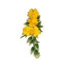 Patch floral brodé 20 x 10 cm Application décorative en polyester pour vêtements patch thermocollant pour robes vestes DIY décoration 5