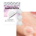 Patches nocturnos de microagulhas para acne 12 unid Tecnologia hidrokoloide Óleo de tea tree Ácido salicílico Ácido hialurónico 2