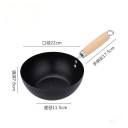 Patelnia metalowa 22 cm bez wykończenia powierzchni z drewnianą rączką - do kuchenki gazowej 4