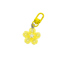 Pătrățel pentru chei Imitare a florii de cireș Rezină Design floral transparent Inel metalic Decorațiune pentru chei Rucsac Geantă 5