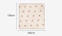 Pătură de muselină 100 x 100 cm cu model cu inimă Bumbac moale și respirabil pentru bebeluși Înfășat pentru bebeluși Prosop Scutec din pânză 6