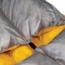 Pătură din puf cu quiltare ultraușoară Komfort de la 5 °C Dimensiune 184 x 134 cm Puf de rață 850 FP și nylon 10D Gri și galben Pentru camping și drumeții 5