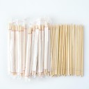 Pauzinhos de bambu 100 pares para um maior número de comensais Formato redondo Superfície lisa Tom claro Comprimento 19,5 cm Para noodles e pratos 1