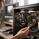 PC-Gehäuselüfter 120 mm PWM 2150 U/min Hochgeschwindigkeitslüfter mit hohem Luftdurchsatz SFDB-Lager Für CPU-Kühler und Gaming-PC 7