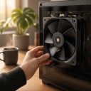 PC ventilátor TL-G12RB 120 x 120 x 25 mm 7 lapáttal és 4pin PWM vezérléssel 1500 ford./perc fekete házhoz és CPU hűtőhöz 5