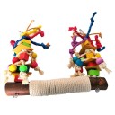 Pé de apoio com brinquedos para pássaros 4