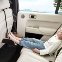 Pé de apoio suspenso para carro para crianças 46 x 24,5 cm Castanho com imagem de ursinho Altura ajustável Almofada de viagem confortável para os pés 3