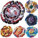 Peão de combate para crianças em metal e plástico Parte superior recortada com detalhes brilhantes Diâmetro de 5,5 cm Pequeno brinquedo para girar 39