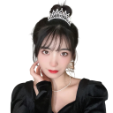 Pearl Royal Tiara Universal Size Combination of Pearls and Crystals with Comb Romantic Wedding Diadem 2