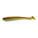 Peces de goma ring shad 8 cm 2,6 g Paquete de 10 unidades Cebos blandos con sal y microcanales Para pesca con señuelos de peces 12